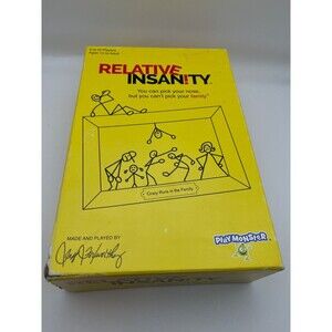 Relative Insanity Party Card Game PlayMonster COMPLETE 4–12 Players Age 14+ Used